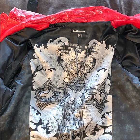 Royal Underground Red Genuine Leather Jacket - Picture 5 of 7